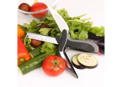 Умные ножницы Clever Cutter 2 в 1 - нержавеющая сталь, встроенная разделочная доска, длина 25 см thumbnail