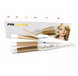 Стайлер для волос ProMozer MZ-7023 3-в-1 - плойка, гофре, выпрямитель, керамическое покрытие, 200°C, поворот шнура на 360° thumbnail