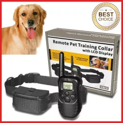 Электронный ошейник для тренировки собак Dog Training PR5 - 100 уровней вибрации, ЖК-дисплей, дальность 300 м, регулируемый нейлоновый ремень thumbnail