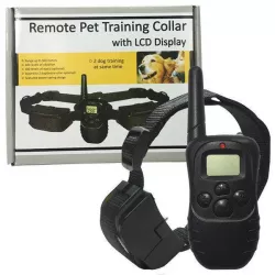 Электронный ошейник для тренировки собак Dog Training PR5 - 100 уровней вибрации, ЖК-дисплей, дальность 300 м, регулируемый нейлоновый ремень thumbnail