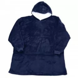 Толстовка-плед Huggle Hoodie с капюшоном - Универсальный размер, двусторонняя, искусственный мех, машинная стирка thumbnail