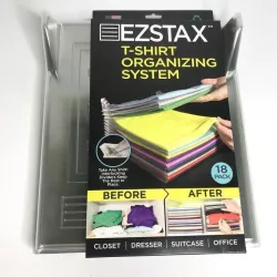 Набор органайзеров для одежды EZSTAX - пластик, прозрачный, хранение вещей thumbnail