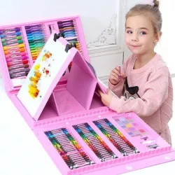 Набор для рисования Artist Set 208 предметов - мольберт, акварель, карандаши, удобный кейс thumbnail