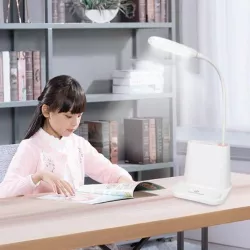 Настольная LED лампа Bionic Desk Lamp - аккумулятор 1200mAh, 2 режима света, USB-зарядка, держатель для смартфона, органайзе thumbnail