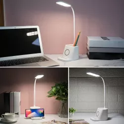 Настольная LED лампа Bionic Desk Lamp - аккумулятор 1200mAh, 2 режима света, USB-зарядка, держатель для смартфона, органайзе thumbnail
