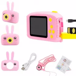 Детская цифровая камера Smart Kids Camera 3 - 20 МП, Full HD видео, 2" экран, 3 игры, розовый thumbnail