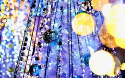 Новогодняя светодиодная гирлянда 40LED - 5м, диаметр 18мм, RG/RB, черный провод, уличная thumbnail