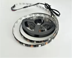 Лента светодиодная RGB 5050 - 2м, USB, пульт управления, влагостойкая, черная основа thumbnail