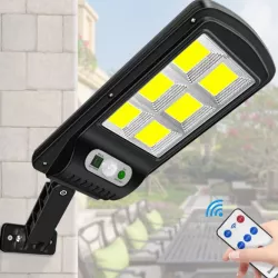 Уличный фонарь на солнечных батареях BL BK120-6COB - 6 COB LED, датчик движения 7-9м, 3 режима, пульт ДУ thumbnail