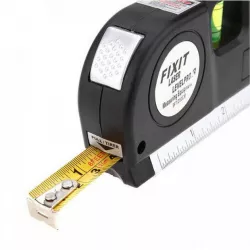 Лазерный уровень FIXIT Laser Level Pro 3 - 4в1, встроенная рулетка 2.5 м, 3 лазерных режима, компактный, для дома и строительства thumbnail