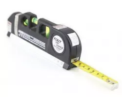Лазерный уровень FIXIT Laser Level Pro 3 - 4в1, встроенная рулетка 2.5 м, 3 лазерных режима, компактный, для дома и строительства thumbnail