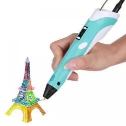 3D ручка з LCD-дисплеєм - набір еко пластику, регулювання швидкості, підходить дітям від 8 років. thumbnail