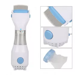 Электрическая расческа V-Comb Licetec для удаления вшей и блох - нержавеющая сталь, 4 фильтра, щетка в комплекте thumbnail