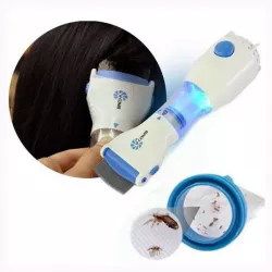 Электрическая расческа V-Comb Licetec для удаления вшей и блох - нержавеющая сталь, 4 фильтра, щетка в комплекте thumbnail