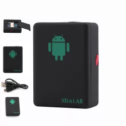 GPS трекер Mini A8 - A-GPS, GSM сигнализация, кнопка SOS, 2 микрофона, 3x4 см thumbnail