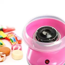 Аппарат для сладкой ваты Cotton Candy Maker - 500 Вт, диаметр 25 см, кварцевый нагрев, розовый цвет thumbnail