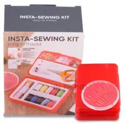 Набор для шитья Insta Sewing Kit - 10 катушек, иголки и пуговицы, портативный дорожный комплект thumbnail