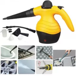 Отпариватель-пароочиститель Steam Cleaner DF-A001 - 1000Вт, 350мл, 6 насадок, желтый thumbnail