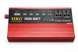 Преобразователь напряжения 3000W AR AC/DC - 12V в 220V, синусоида, защита от перегрузки thumbnail