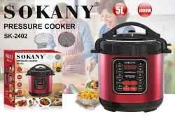 Мультиварка-скороварка Sokany SK-2402: 5 л, 1000 Вт, 10 программ, корпус из нержавеющей стали, антипригарное покрытие thumbnail