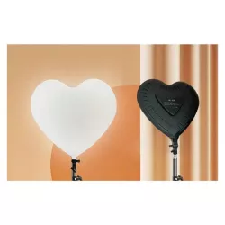 Кольцевая светодиодная лампа-сердце LED RL-520 - 48 Вт, держатель телефона, RGB и 3 режима освещения thumbnail