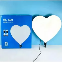 Кольцевая светодиодная лампа-сердце LED RL-520 - 48 Вт, держатель телефона, RGB и 3 режима освещения thumbnail