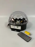 Светодиодный диско-шар 9 LED цветов с Bluetooth, MP3-плеером и пультом ДУ &mdash; светомузыкальный проектор для вечеринок, караоке и домашних дискотек