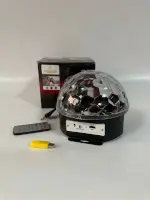 Светодиодный диско-шар 9 LED цветов с Bluetooth, MP3-плеером и пультом ДУ &mdash; светомузыкальный проектор для вечеринок, караоке и домашних дискотек