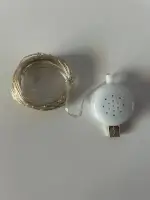 Гирлянда музыкальная с динамиком, 100 LED лампочек, USB 10м, теплый и микс
