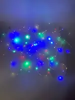 Гирлянда музыкальная с динамиком, 100 LED лампочек, USB 10м, теплый и микс