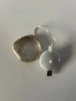 Гирлянда музыкальная с динамиком, 100 LED лампочек, USB 10м, теплый и микс