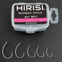 10 Размер. Карповые крючки Hirisi ART.8011 Curved Shank &mdash; тефлоновое покрытие, форма &laquo;кренк&raquo;, набор 50 шт