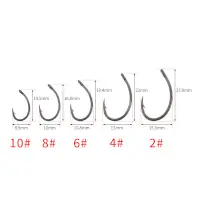 10 Размер. Карповые крючки Hirisi ART.8011 Curved Shank &mdash; тефлоновое покрытие, форма &laquo;кренк&raquo;, набор 50 шт