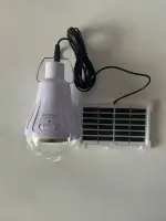 Аккумуляторная LED-лампа  с солнечной панелью &mdash; 10W, до 7 часов работы, 3 режима яркости, подвесная конструкция