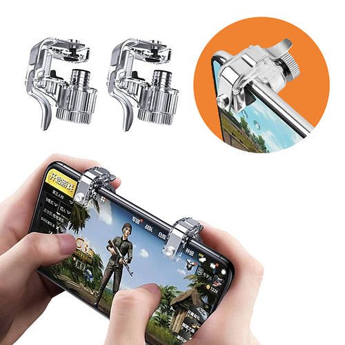 R11 Xibier ігрові тригери курки кнопки на смартфон для PUBG пубг пабг call of duty mobile 1, Розміри сумісних пристроїв дивіться на початку опису товару!, Android, iOS, Нове, Геймпад, Сріблястий