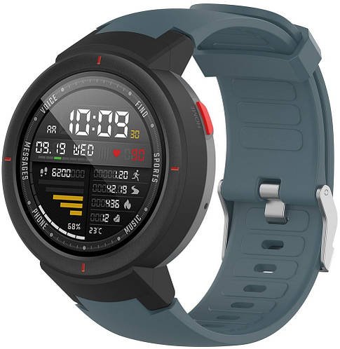 Ремінець Jsota для Amazfit Verge (Lite) Grey-Blue (Силіконовий)