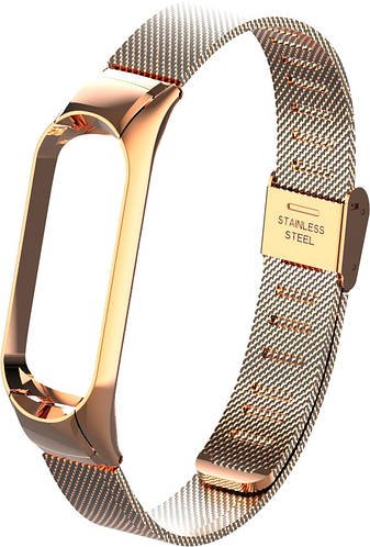 Ремінець металевий Rapid для Mi Band 4/3 Rose Gold