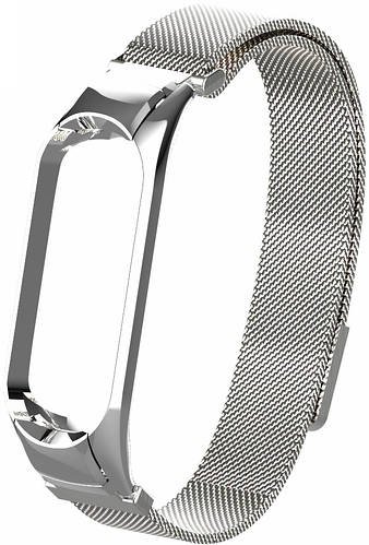 Міланський Ремінець Milano Mesh Mi Band 4/3 Silver
