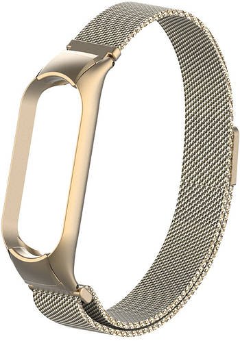 Міланський ремінець Milano Mesh для Mi Band 5 / 6 Brushed Gold