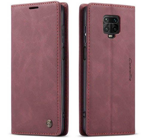 Чохол книжка з магнітом Xiaomi Redmi Note 9 Pro CaseMe Wine