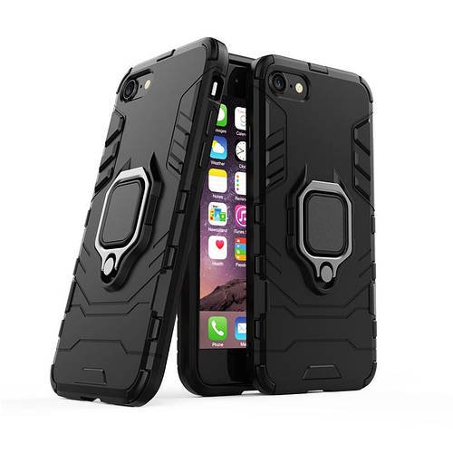 Протиударний чохол iPhone 7/8 (підставка кільце) Black