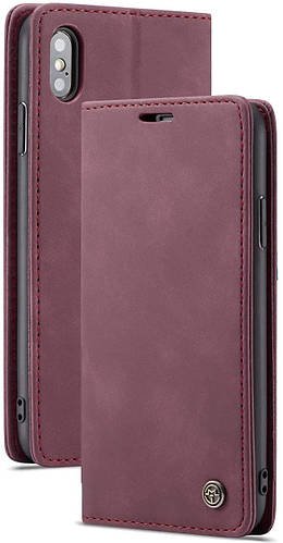 Чохол книжка з магнітом iPhone X / XS CaseMe Wine
