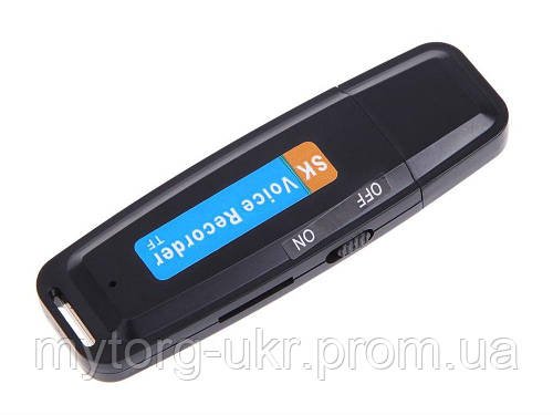 Цифровий диктофон із записом на карти Micro SD TF (підтримка карт 32GB) Чорний