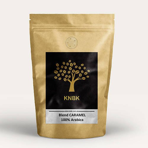 Купаж сортів KNBK CARAMEL Арабіка 100% 500 г. Свіжобсмажена кава