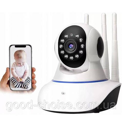 Поворотна IP камера відеоспостереження WIFI Smart NET camera Q5 / Бездротова панорамна камера для дому
