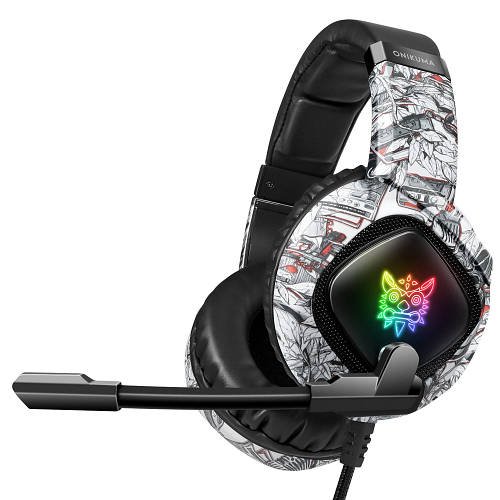 Ігрові навушники гарнітура ONIKUMA Gaming К19 з LED підсвічуванням і мікрофоном