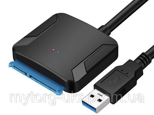 Адаптер-перехідник USB 3.0 на SATA 22 (7 + 15) pin для HDD/SSD 2.5'-3.5'
