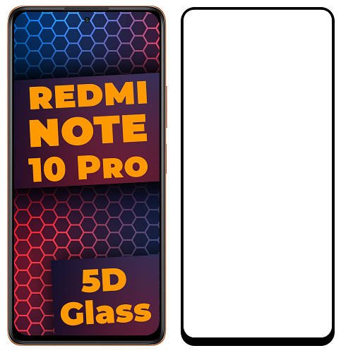 5D скло Xiaomi Redmi Note 10 Pro (Захисне Full Glue)