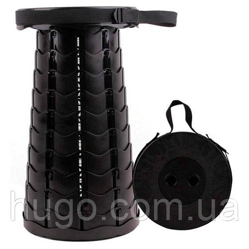 Телескопічний стілець Telescopic stool, Чорний / Туристичний стільчик / Складні похідні меблі