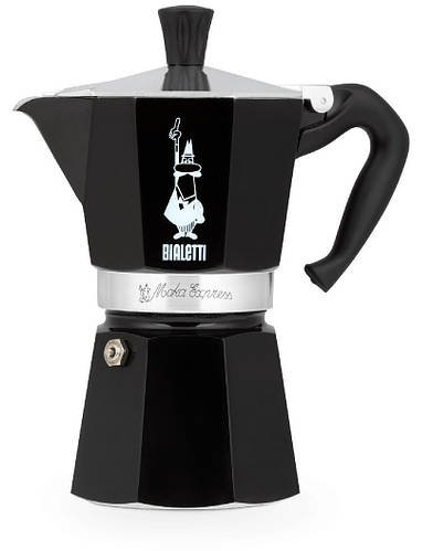 Гейзерна кавоварка Bialetti Moka Express 270 мл. 6 чашок Чорна